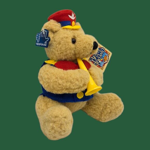 Bears in Toyland Vintage 10" Applause Jointed Posable Plush Toy Bear with Horn - Picture 7 of 15